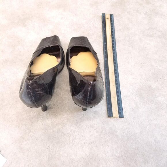 Rampage Womens Mystic Size 8 Brown Slip On Peep Toe 3.5" Heel Pumps - Picture 7 of 10